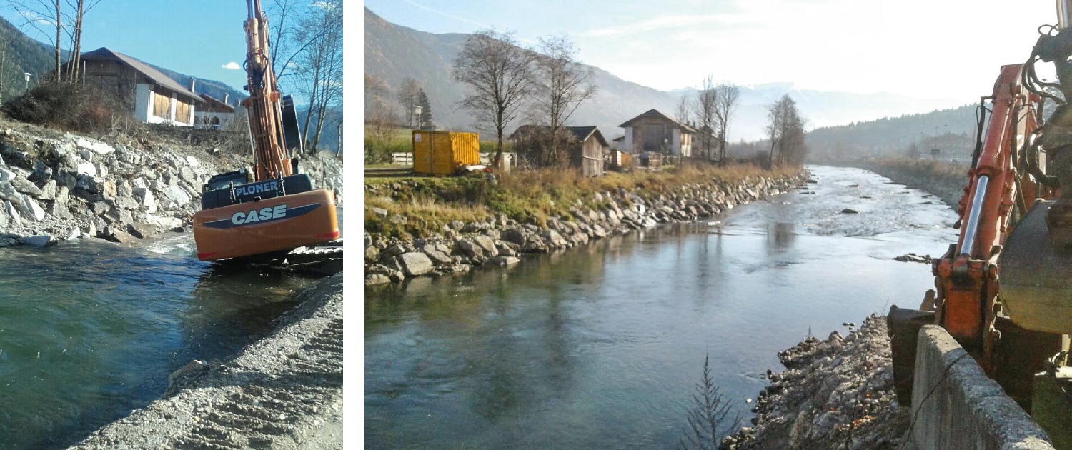 Verbauung Fluss Ahr bei Uttenheim