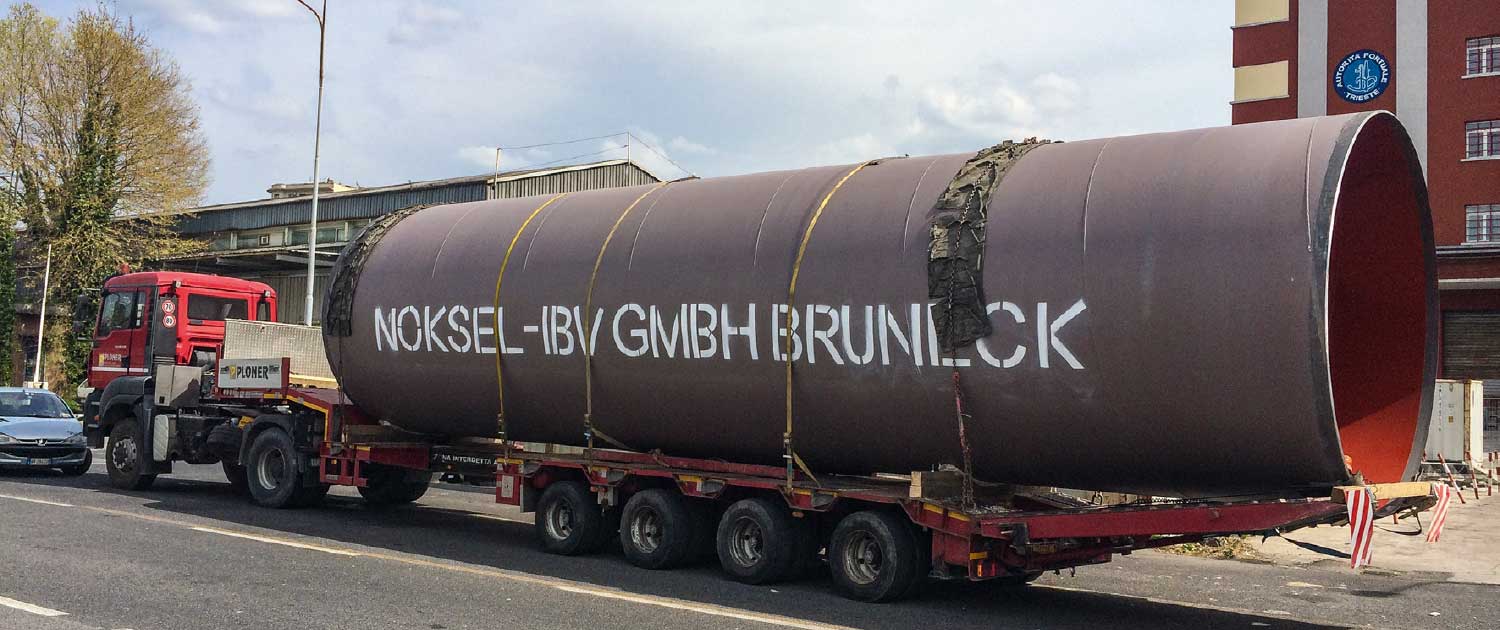 Transport Druckrohrleitung Kapuziner Bruneck