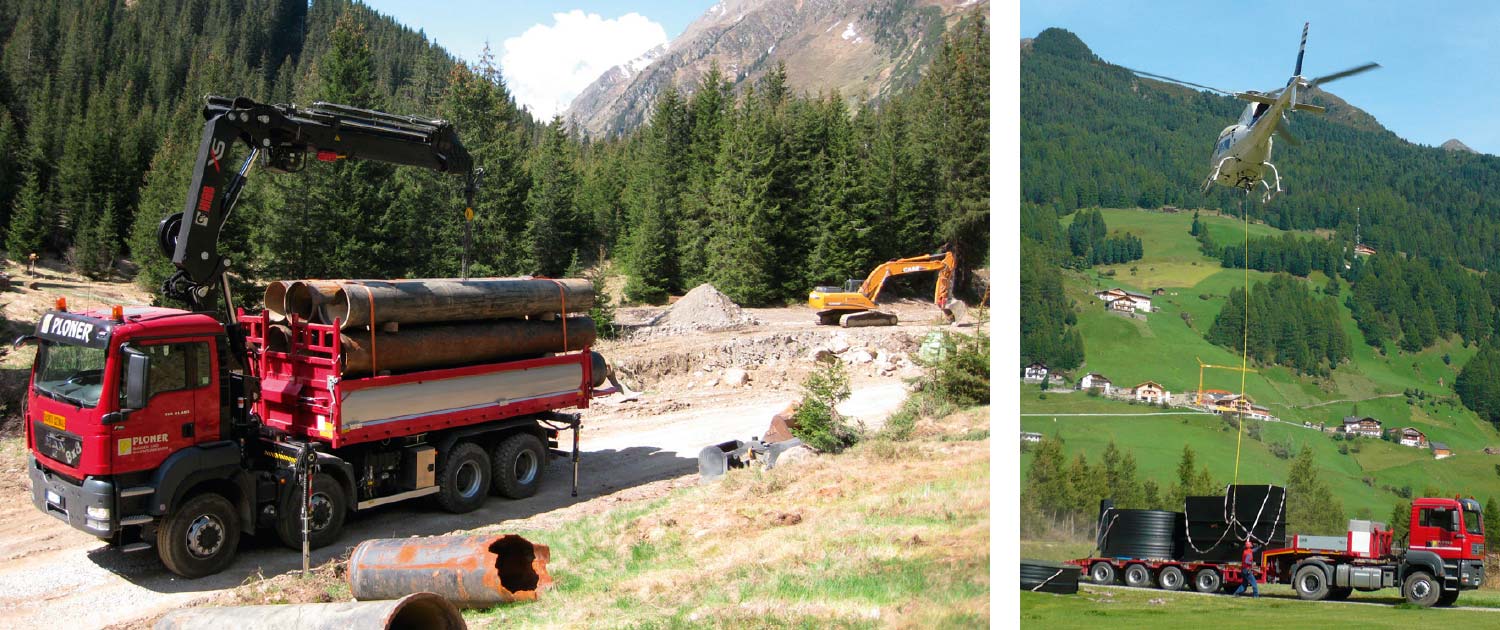 Ploner Spezialtransporte Hubschrauber