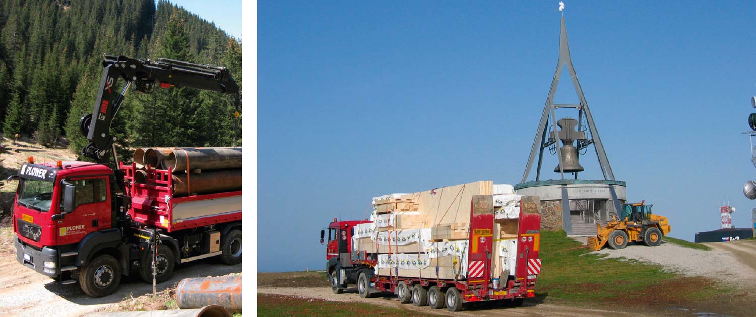 Ploner Spezialtransporte Lieferung Berg